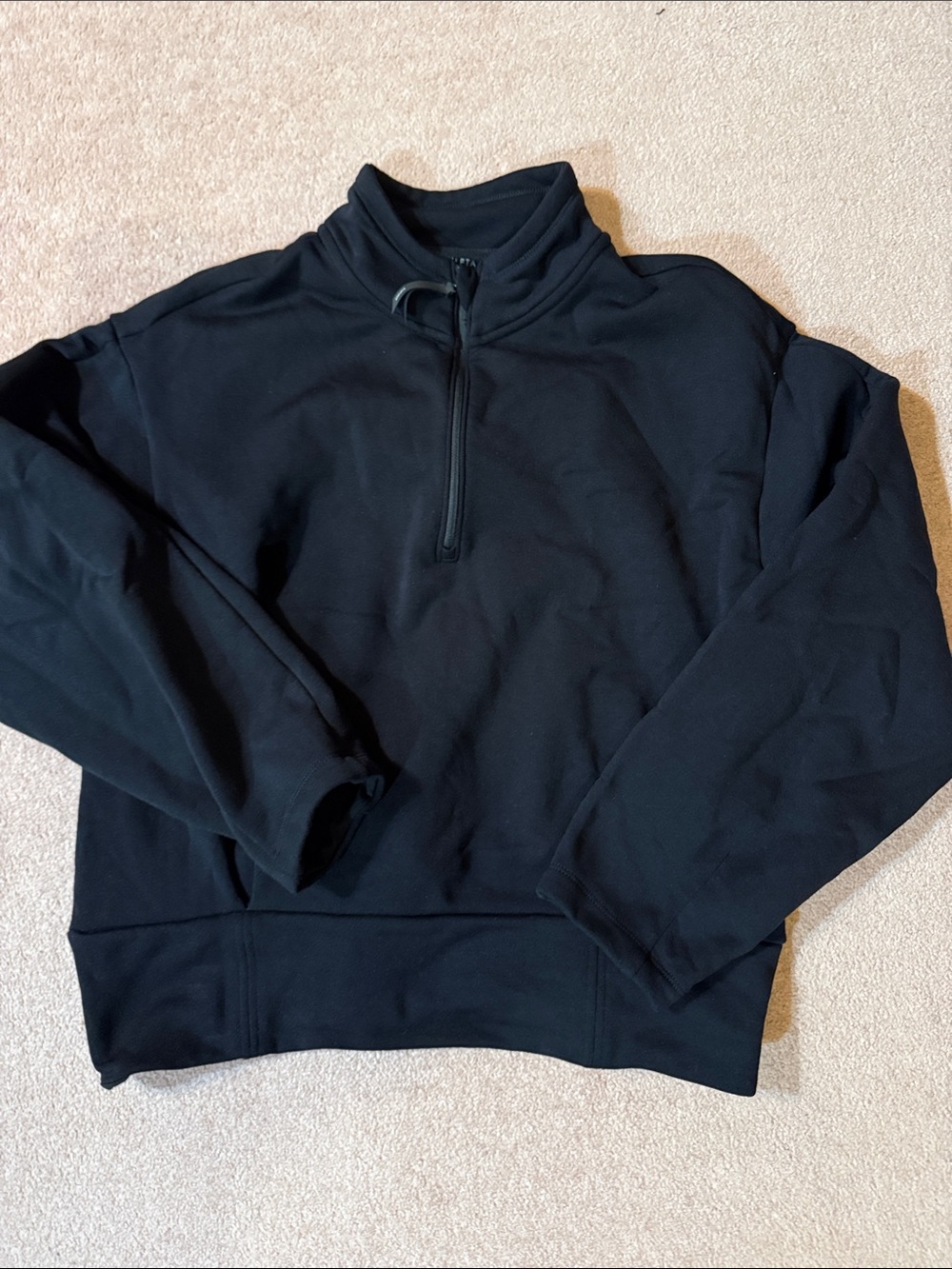 Black Half-Zip Sweater